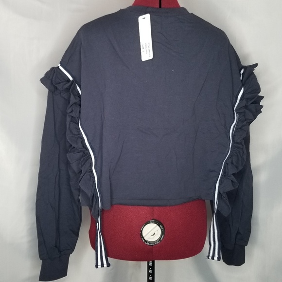 *HP*Navy Ruffle detail Sweatshirt - Picture 5 of 8